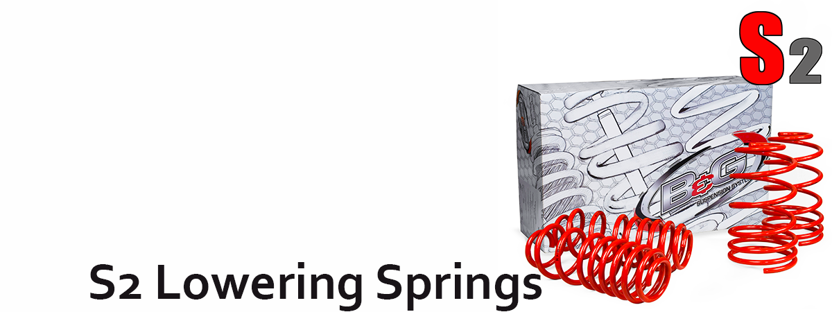 B&G S2 Sport Lowering Springs catalog banner